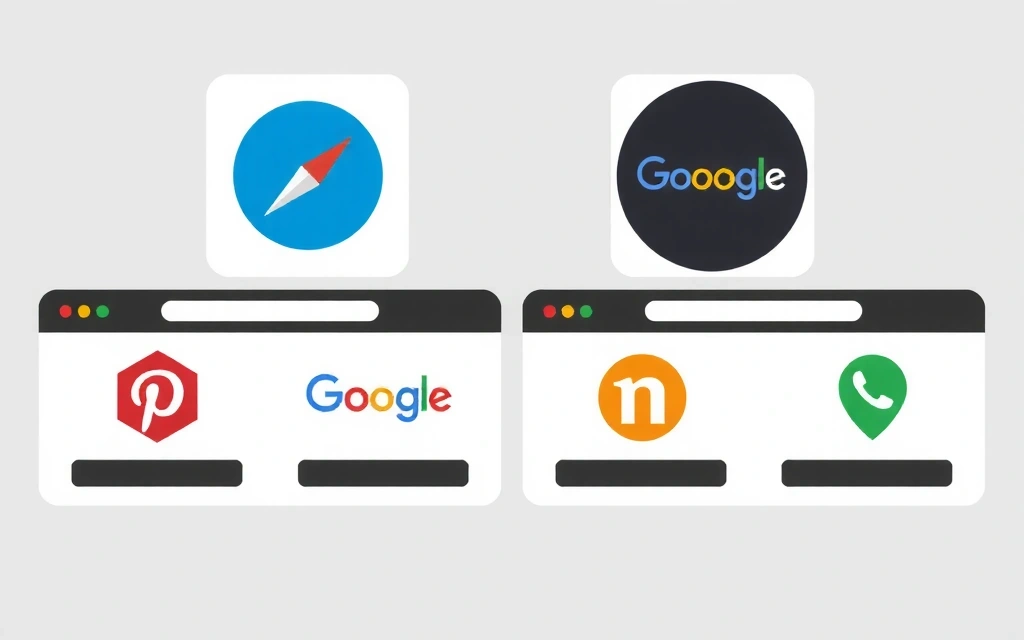 A web browser showing multiple tabs with different website logos, suggesting external links.
